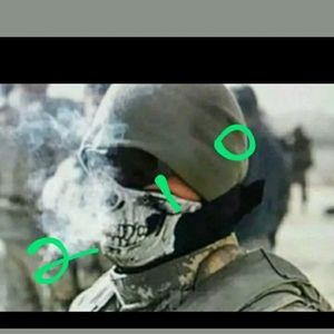 New Face Nose Thin Covering Black Ghost